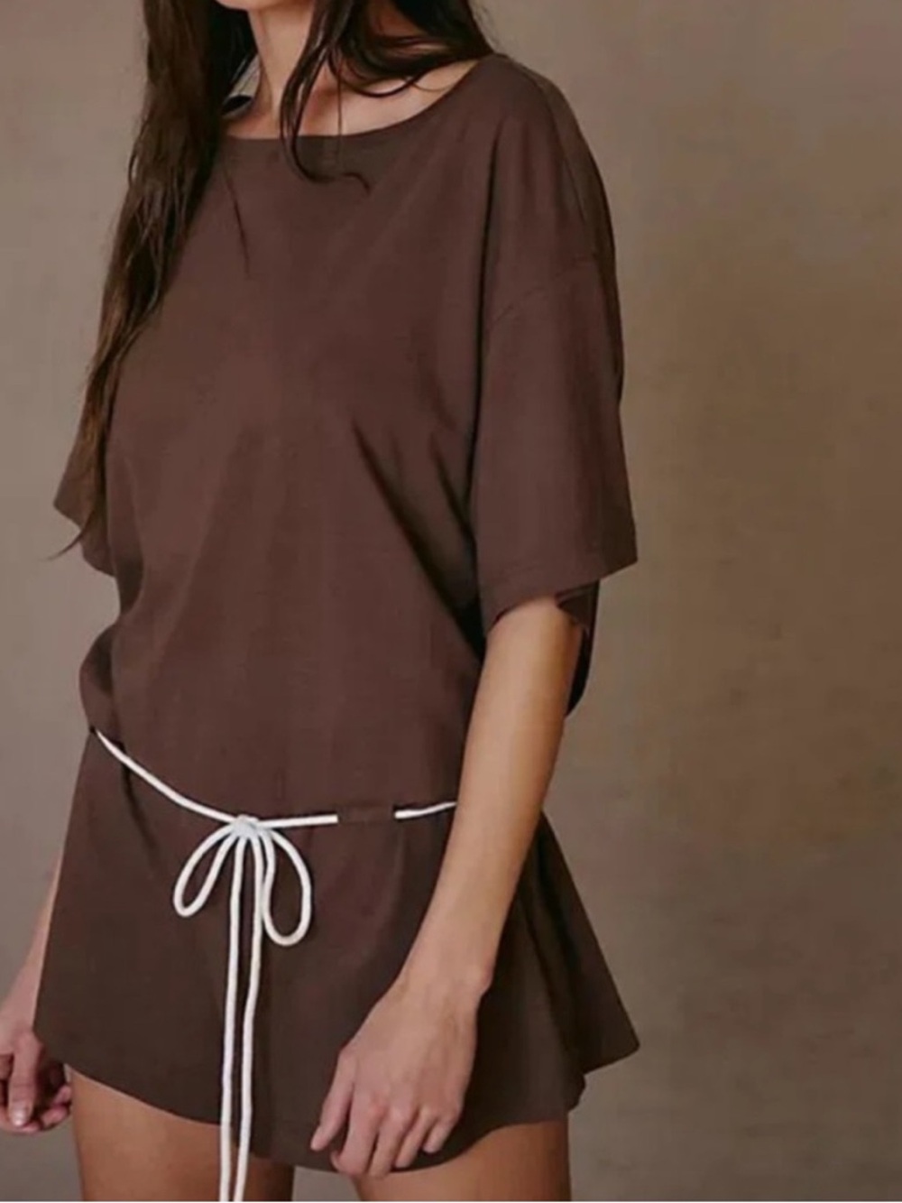 Free-est XSmall Romper Monet Romper in Carafe Brown 100% Cotton Free People